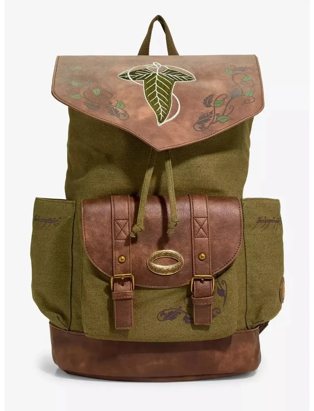 The Lord Of The Rings Leaf Of Lórien Slouch Backpack NEW